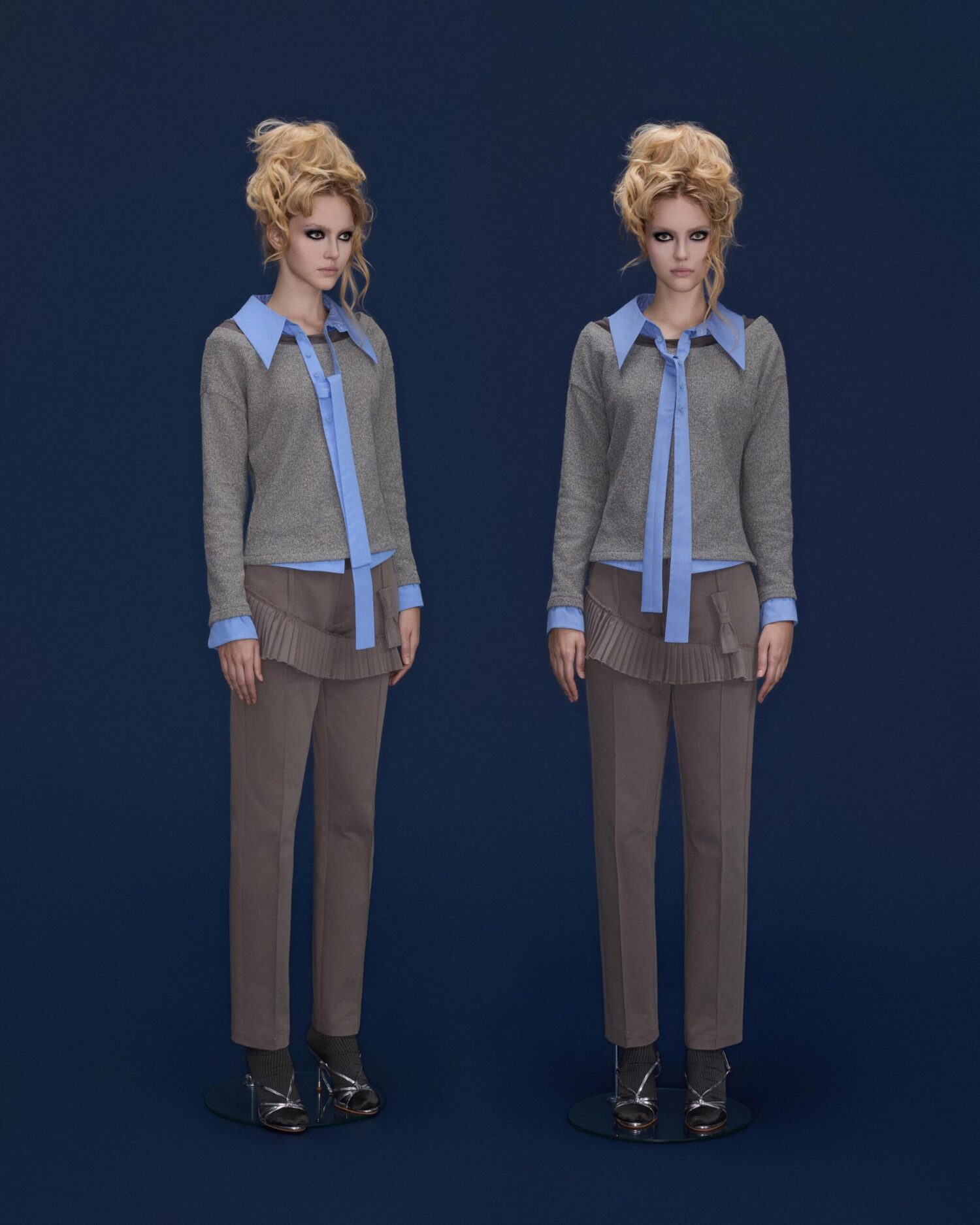 Elio Triple layered Top(Blue)