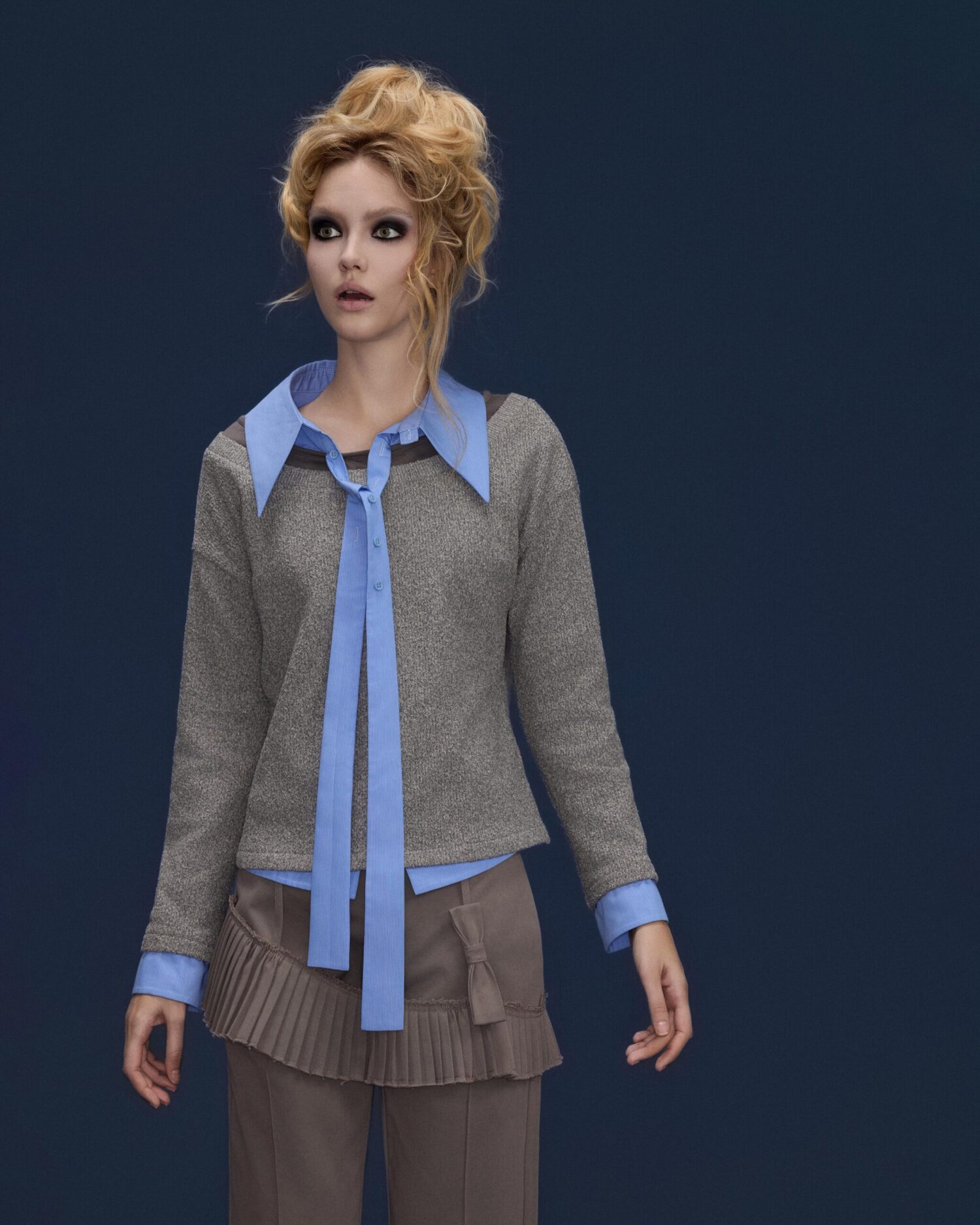 Elio Triple layered Top(Blue)