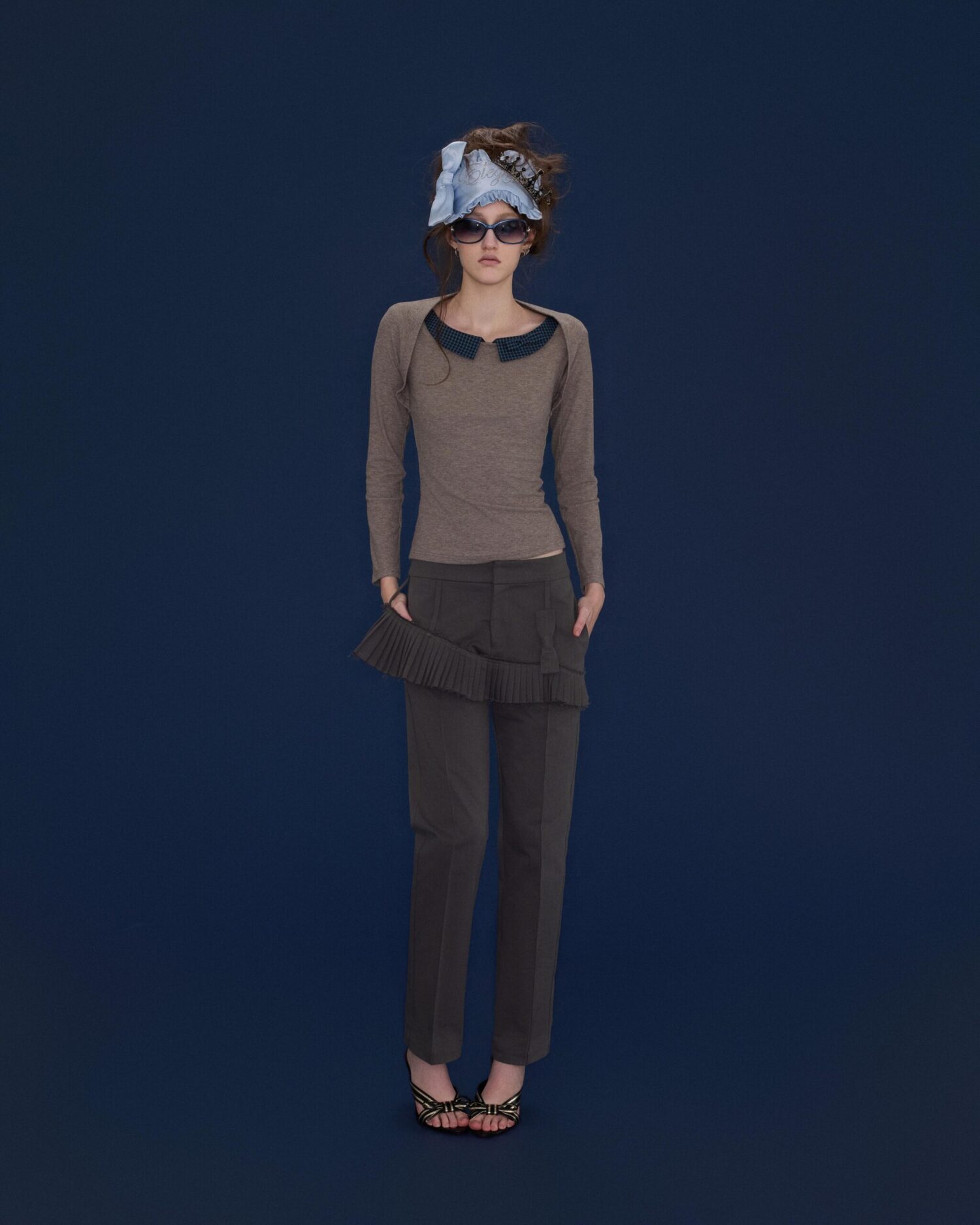 Ira Two piece Top (Blue plaid)