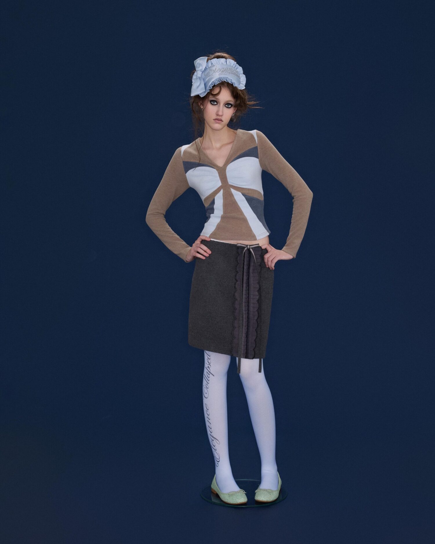 Pia Pleated Wool Skirt