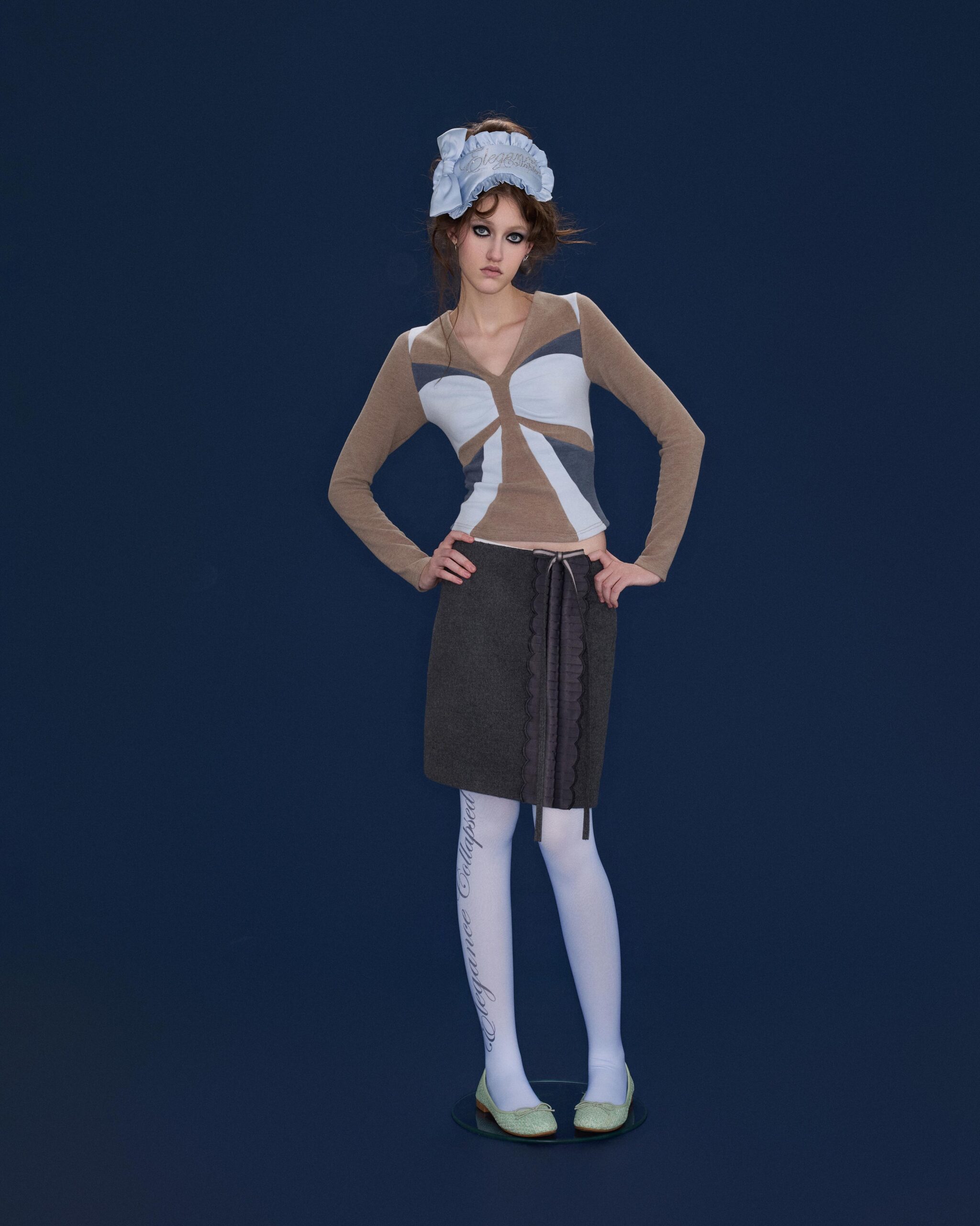 Pia Pleated Wool Skirt - Image 14