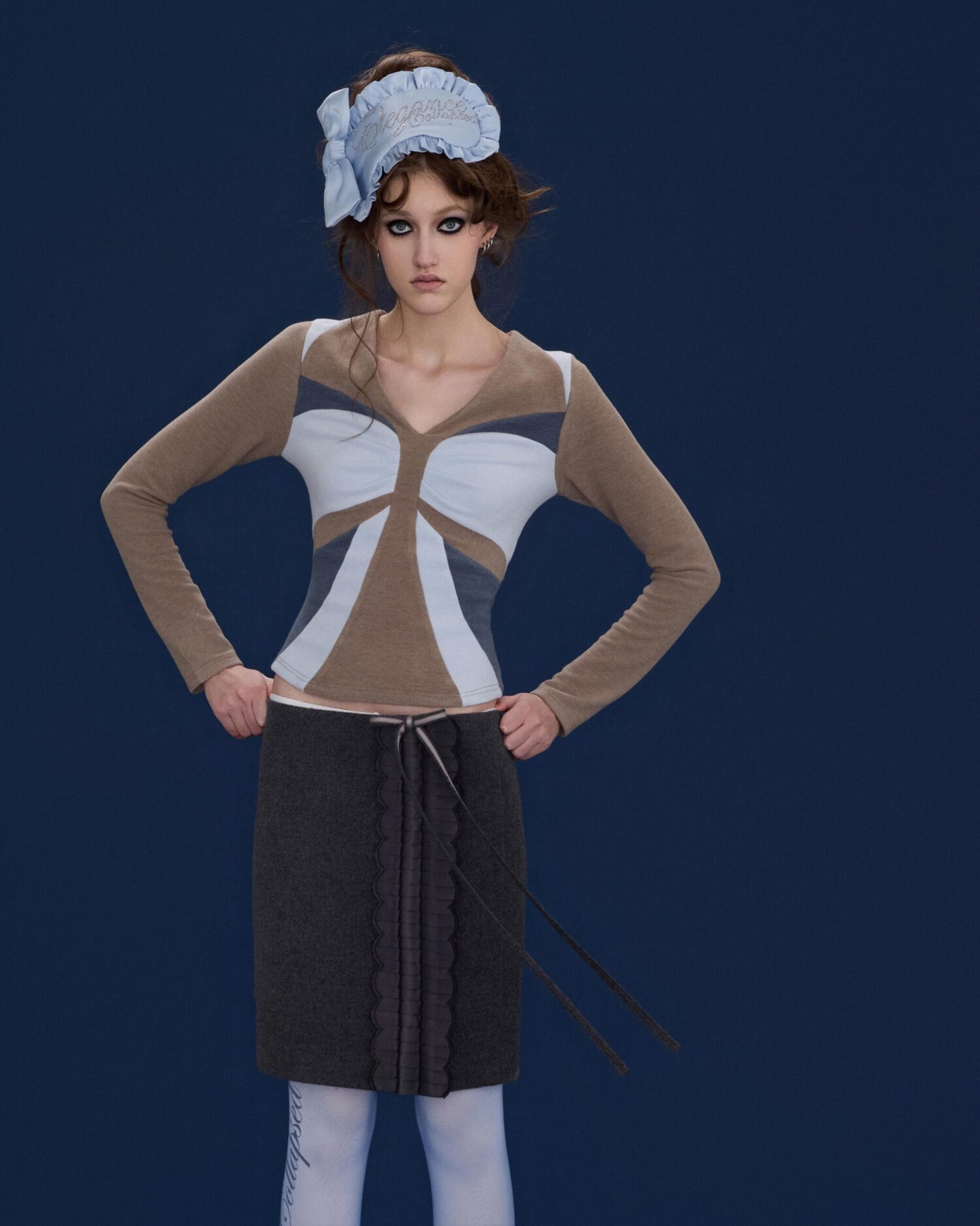 Pia Pleated Wool Skirt
