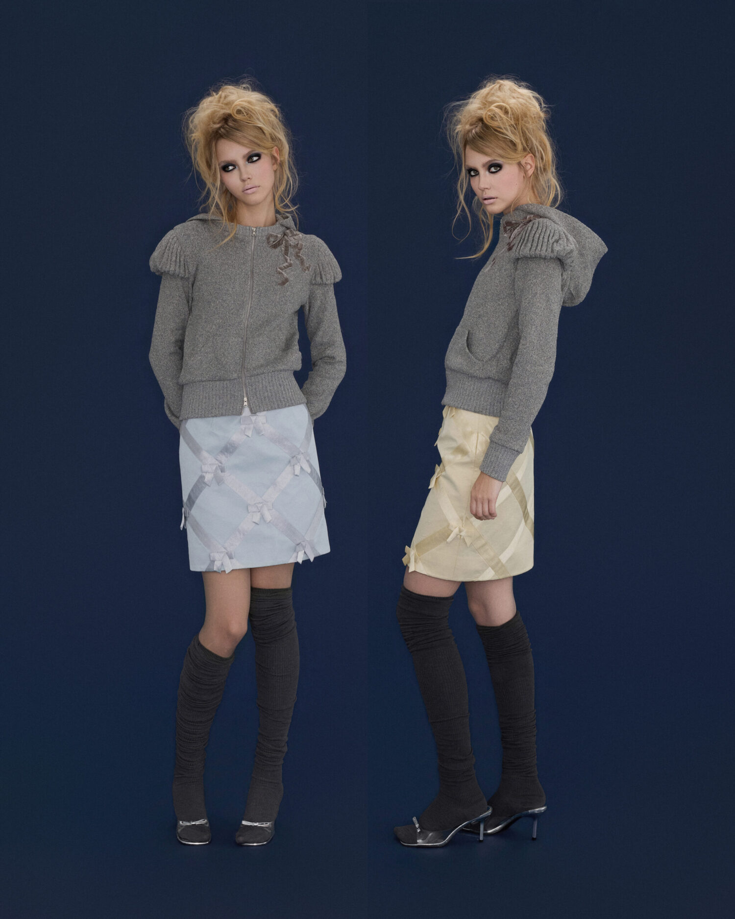 Etta Zipped Up Hoodie (Grey)
