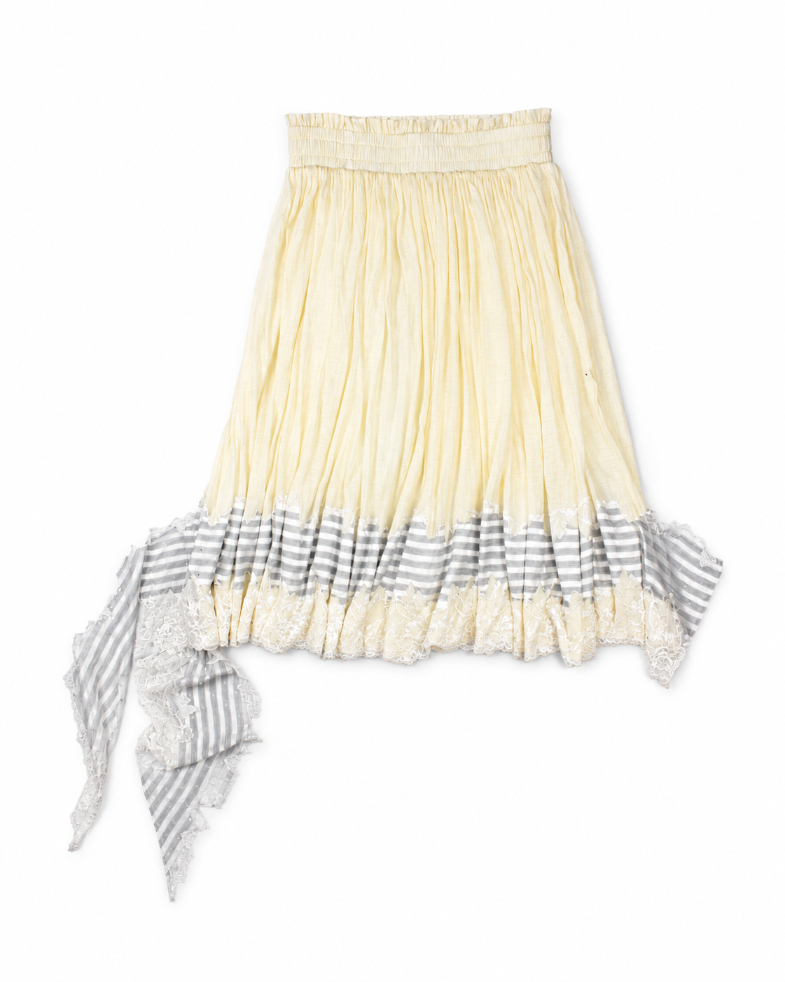 Panna Striped Lace Knit skirt