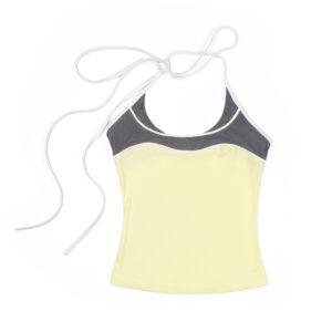 Mia Halter Tank Top(yellow&grey)