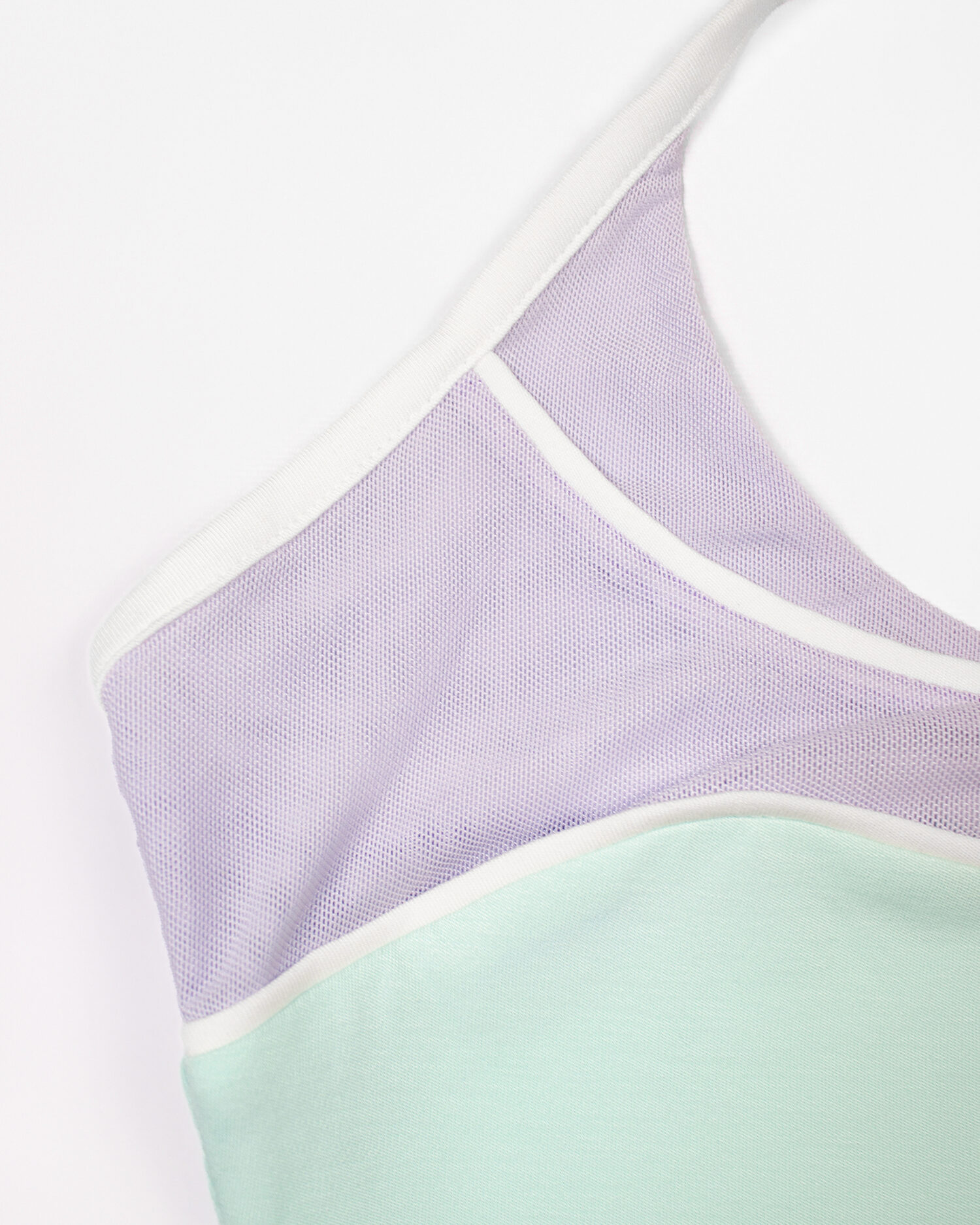Mia Halter Tank Top (Mint&purple)
