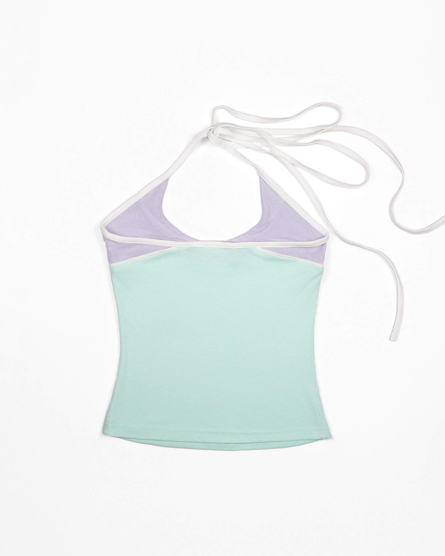 Mia Halter Tank Top (Mint&purple)