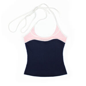 Mia Halter Tank Top (Navy blue&pink)