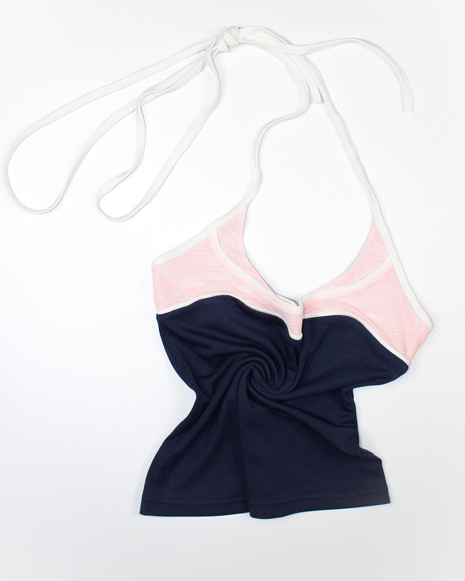 Mia Halter Tank Top (Navy blue&pink)