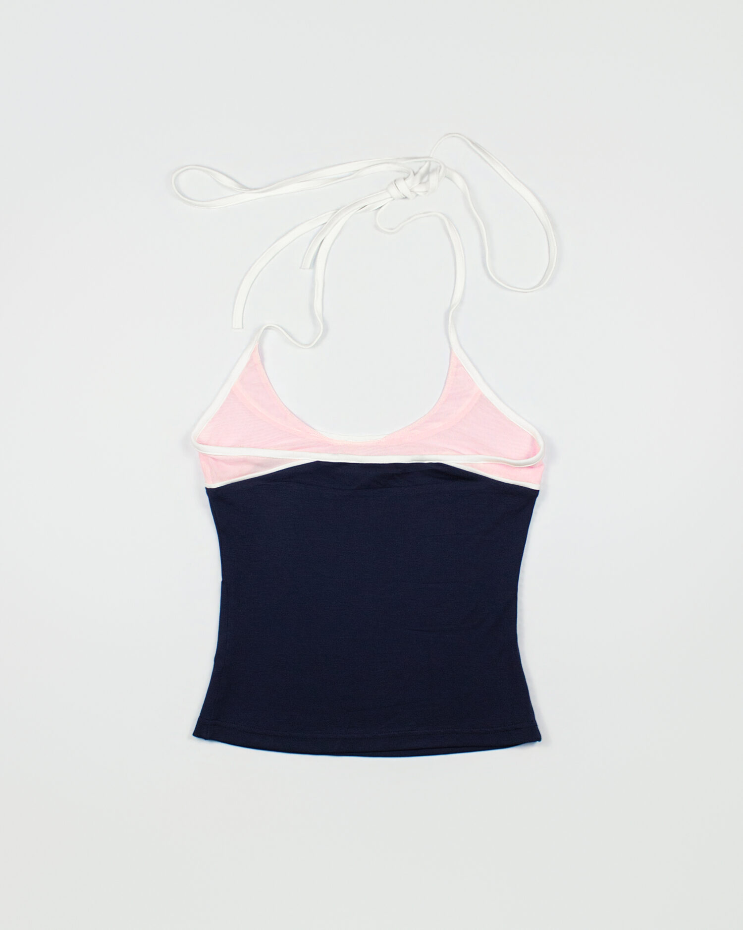 Mia Halter Tank Top (Navy blue&pink)