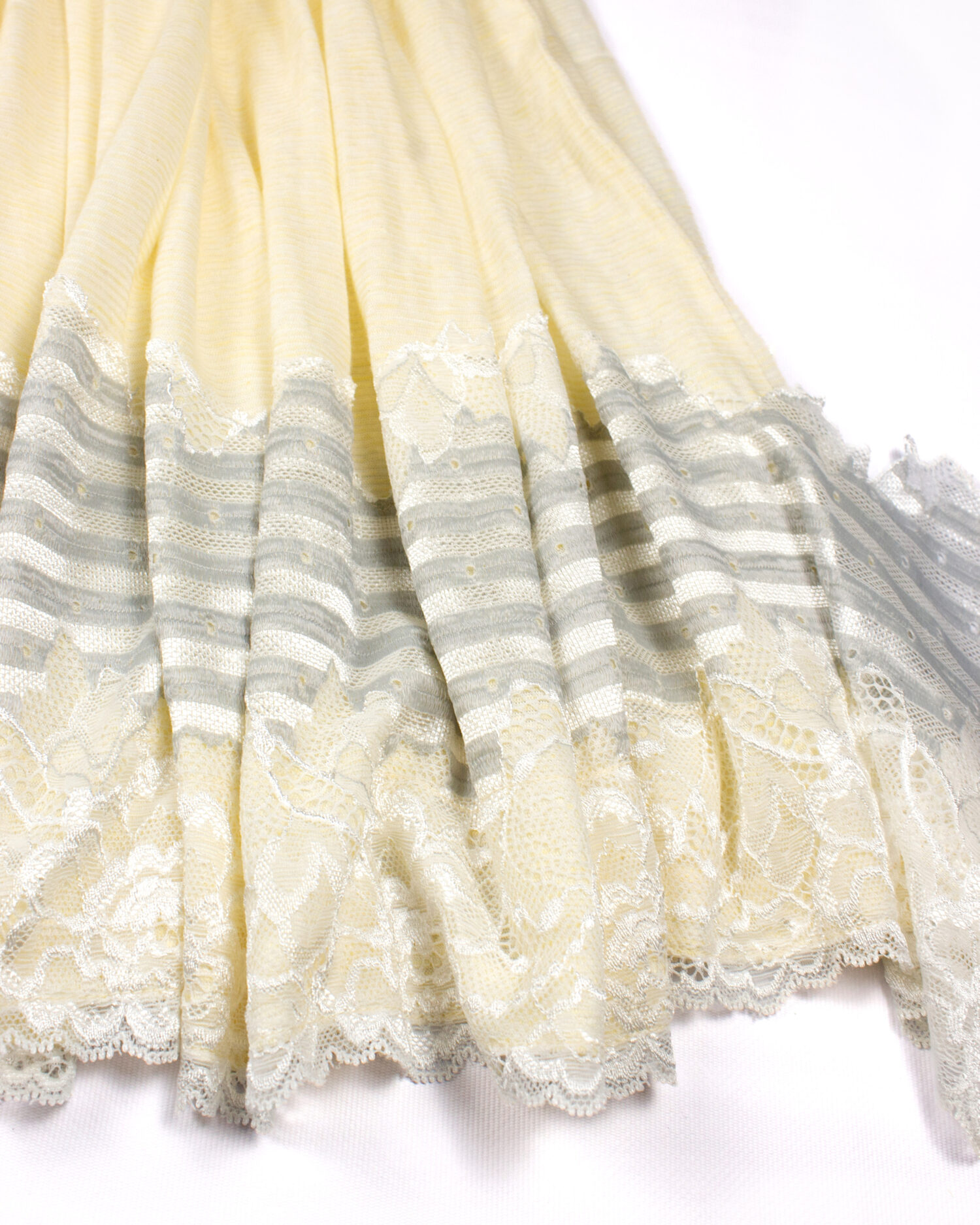 Panna Striped Lace Knit skirt