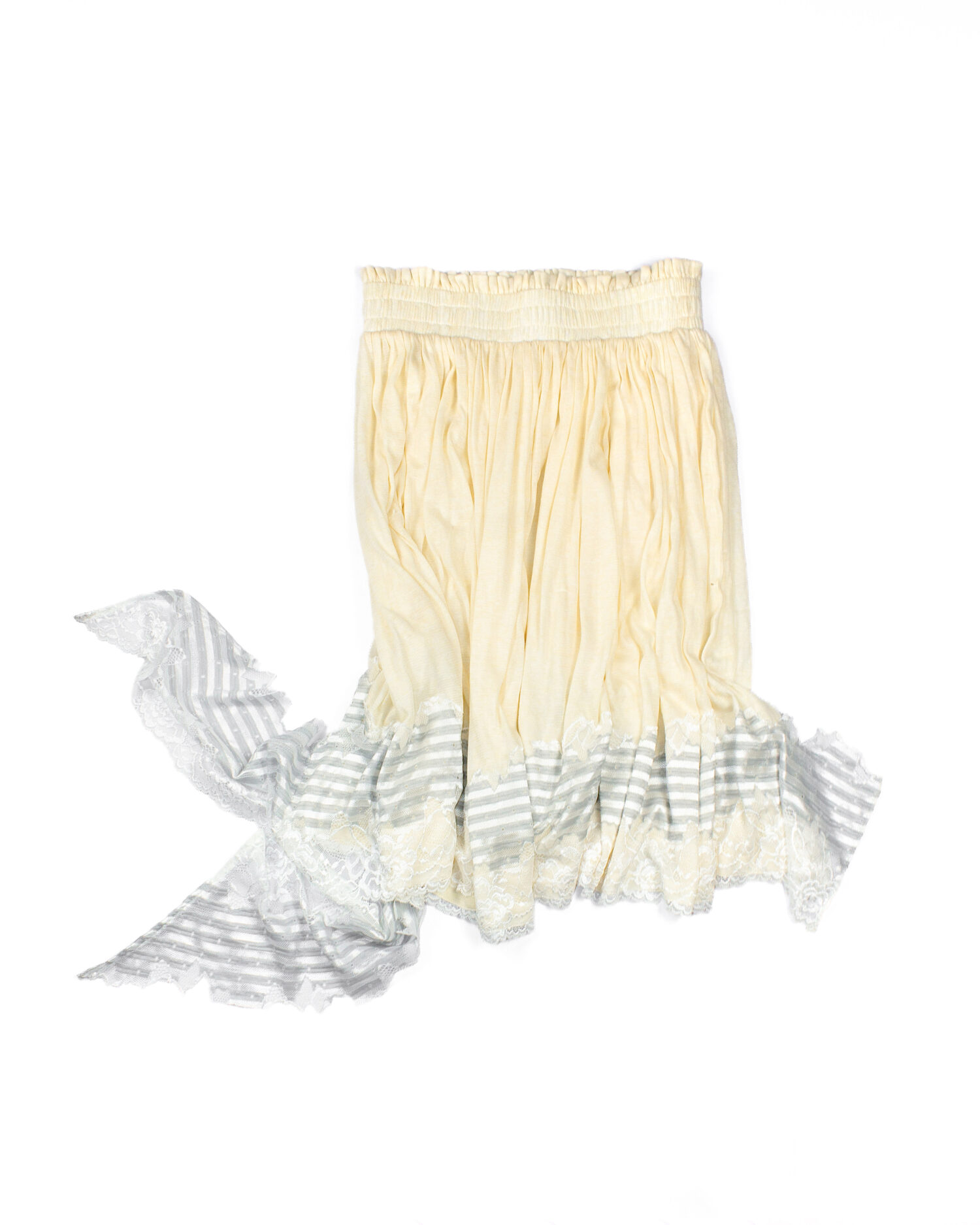 Panna Striped Lace Knit skirt