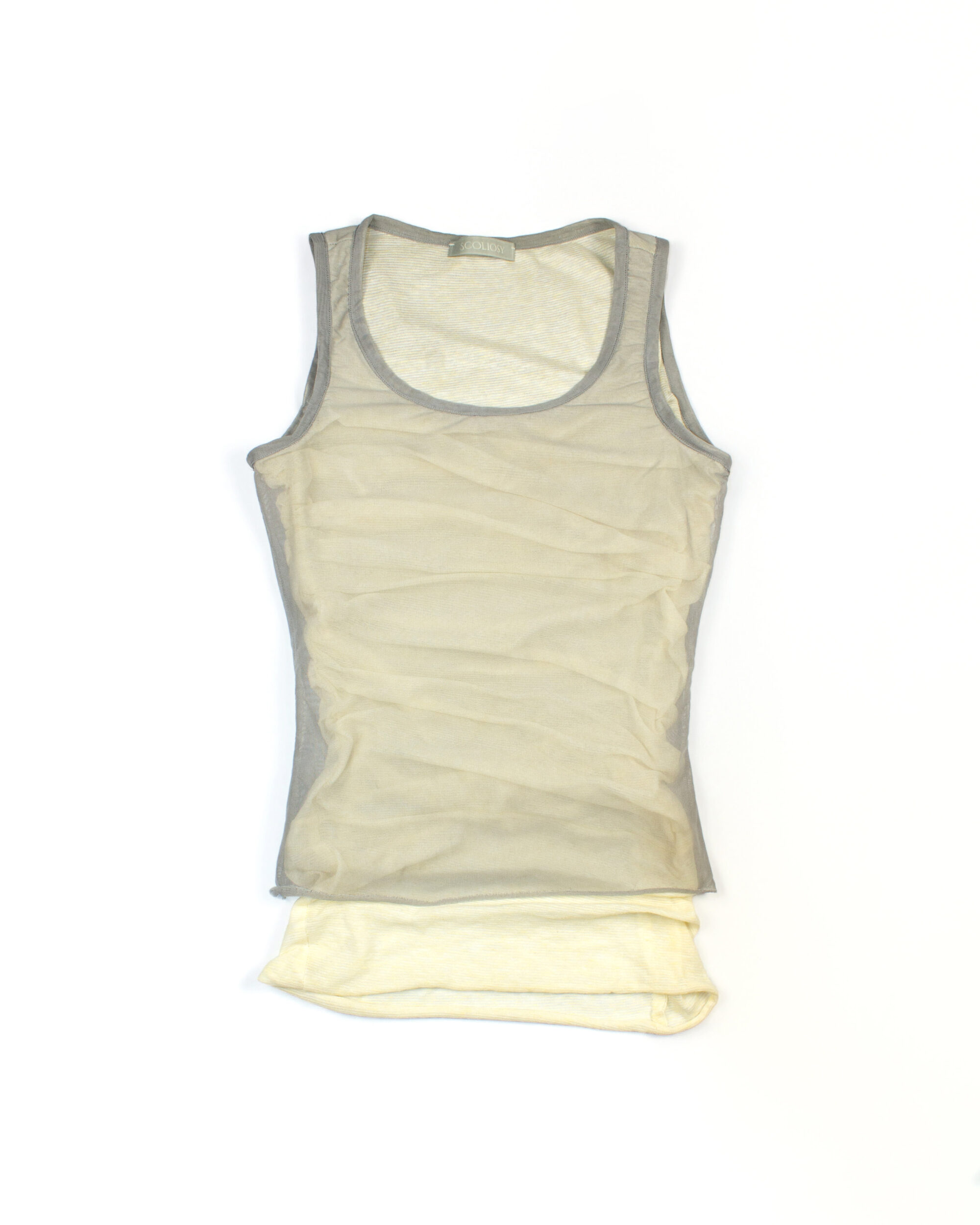 Veila Layered Tanktop (Grey and yellow)
