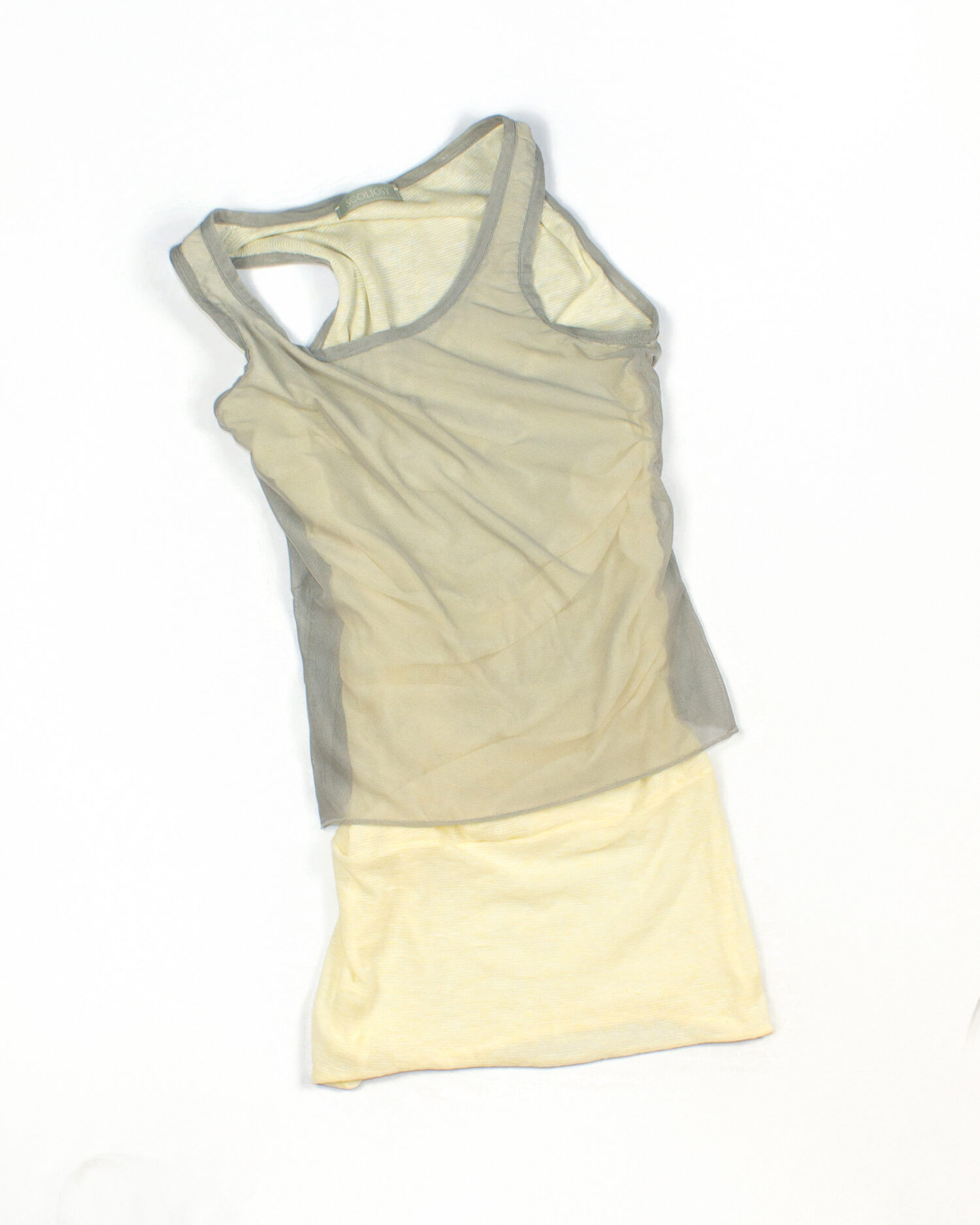 Veila Layered Tanktop (Grey and yellow)