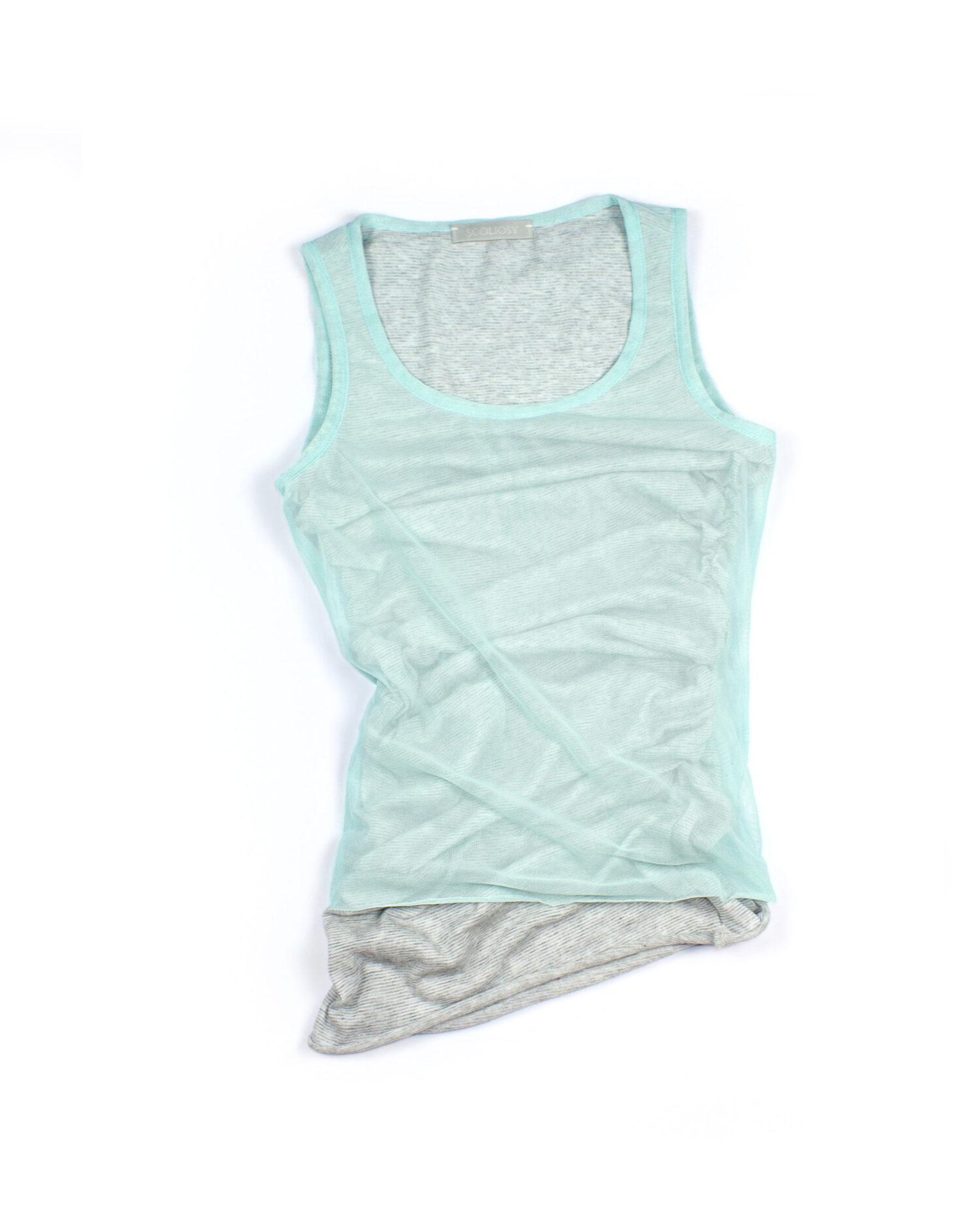Veila Layered Tank Top (Green and grey)