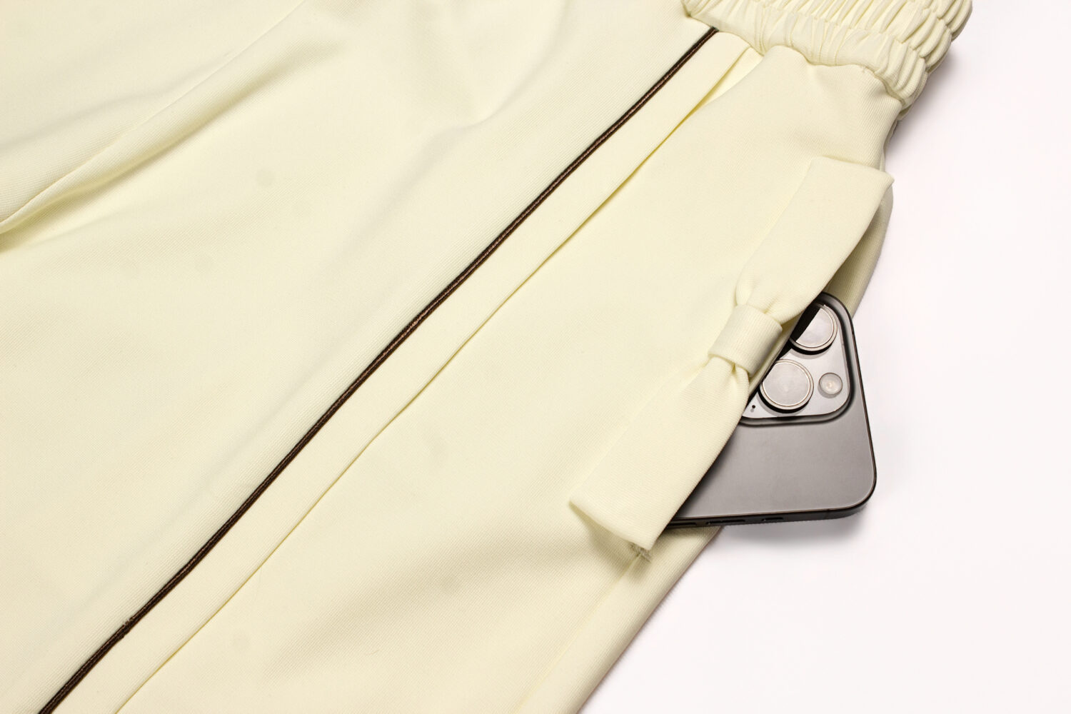 Linea Jersey Pleated Pants (Cream yellow)